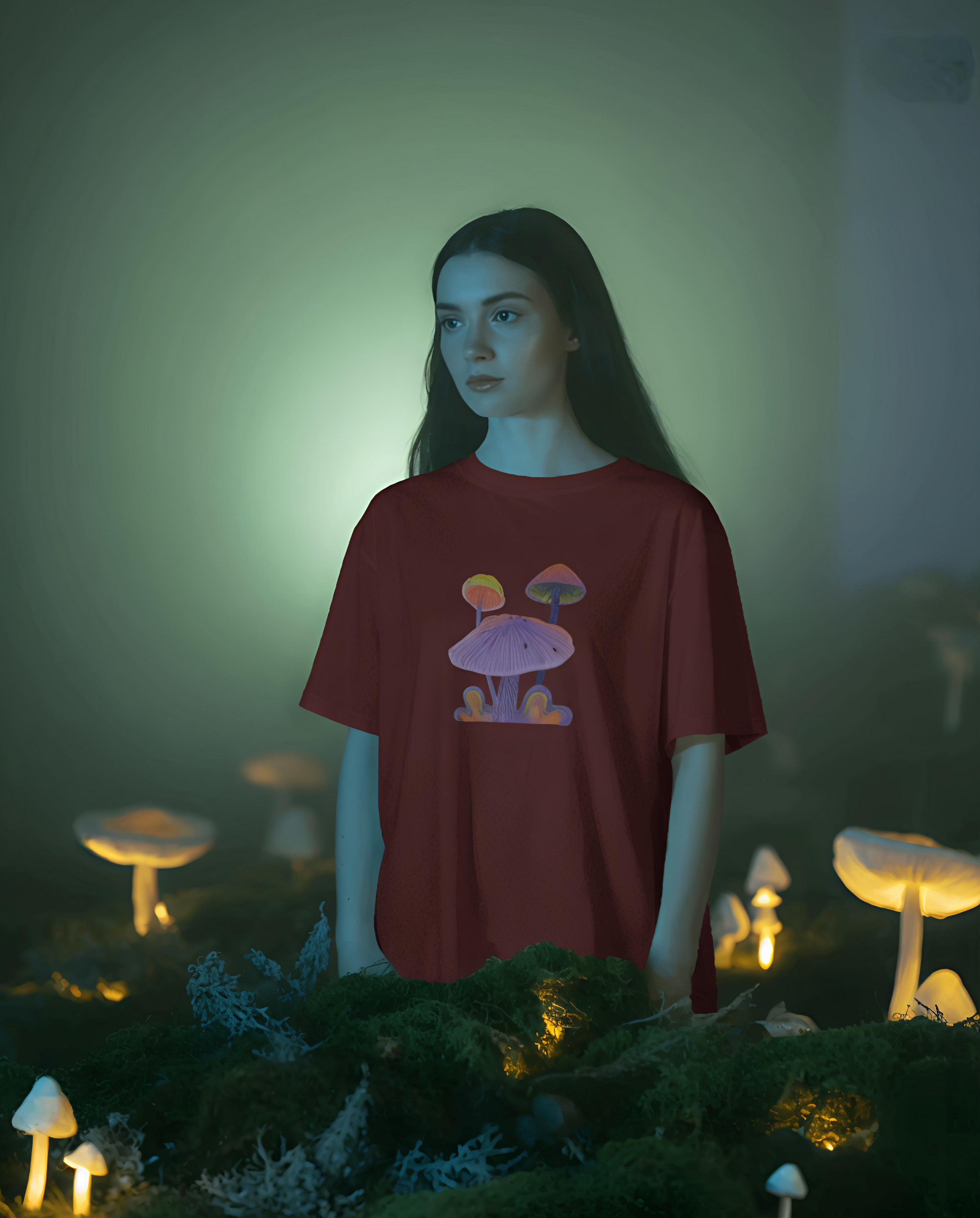 Psychedelic Mushrooms Regular Fit Tee (Women)