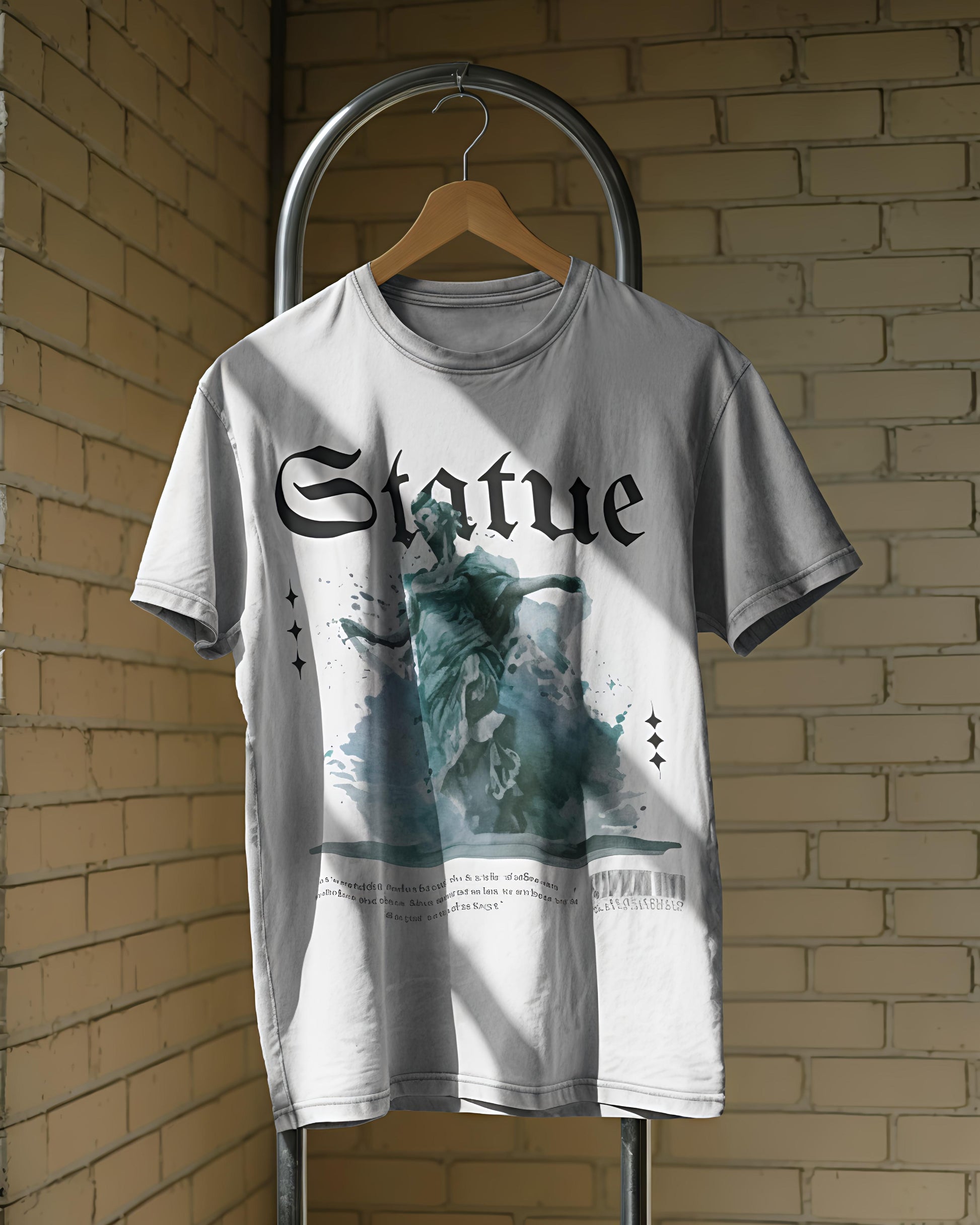 Statue Graphic Tee – White