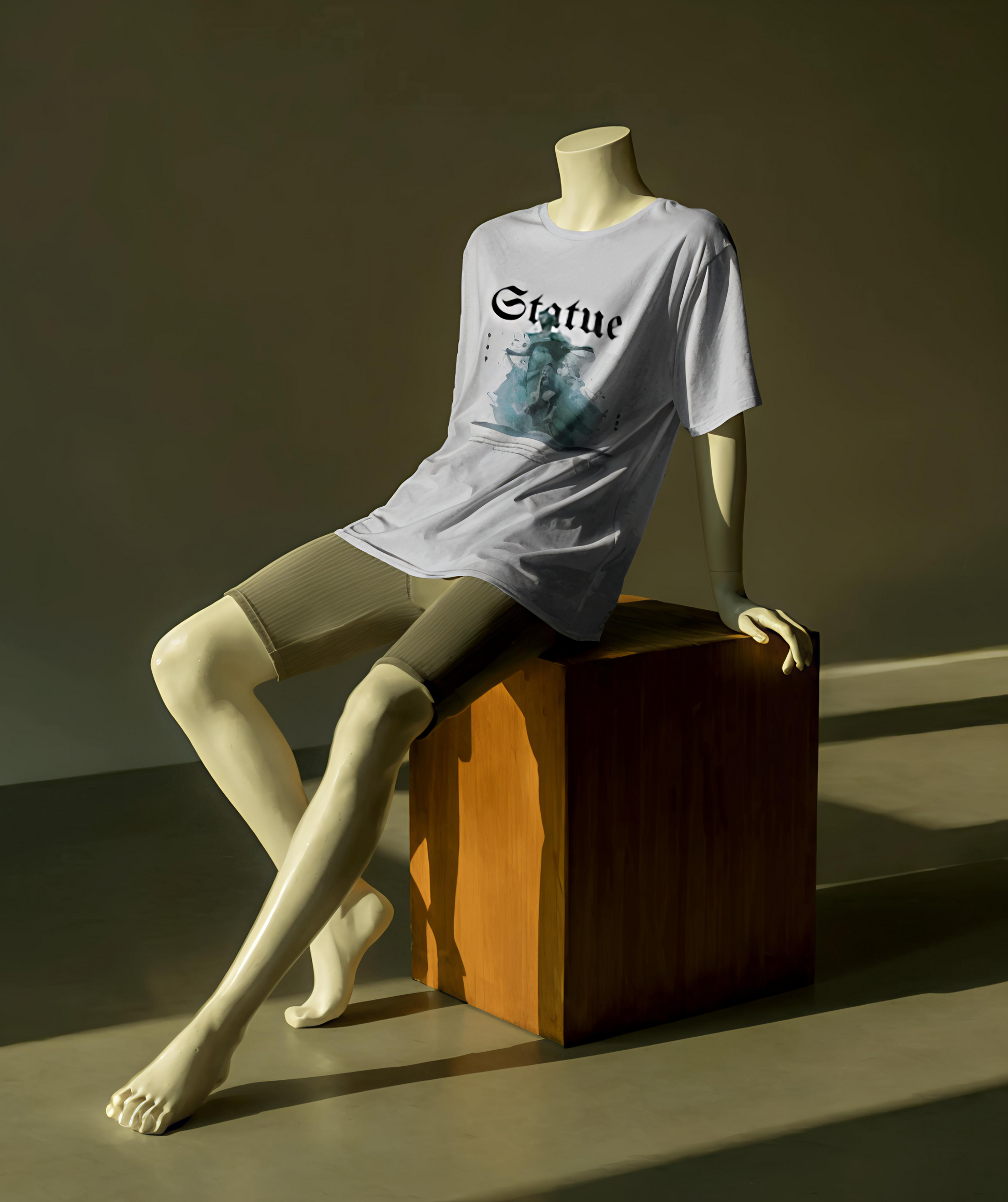 Statue Graphic Tee – White